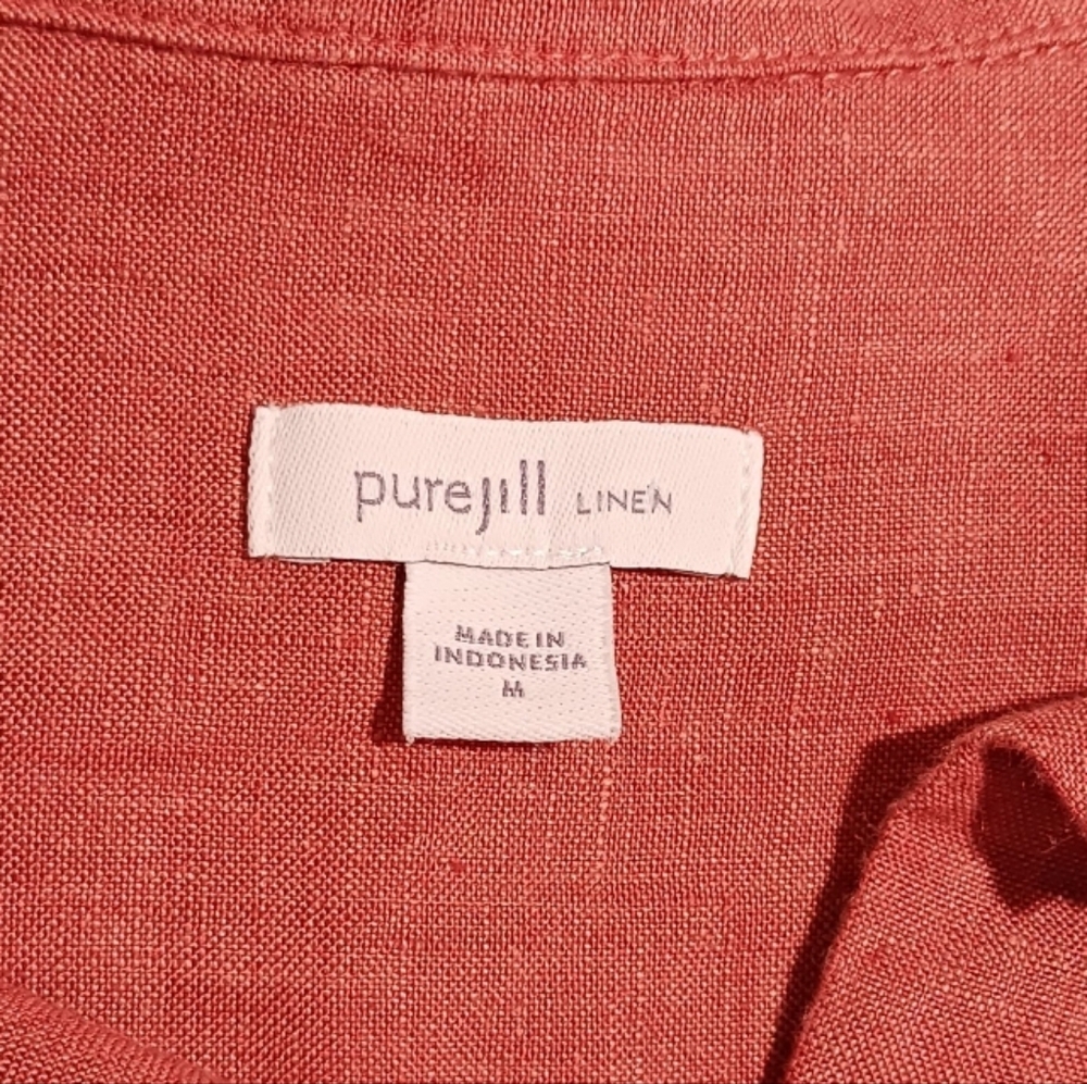 J. Jill PureJill Linen Midi Shirtdress Lagenlook - Picture 5 of 7
